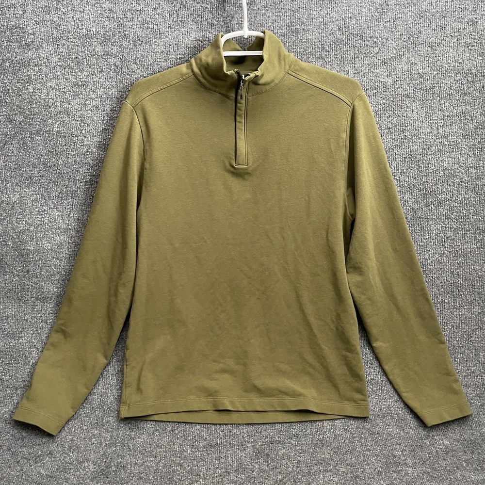 Daniel Hechter Paris Pullover Sweater Men's Sz M Green  1/4-Zip